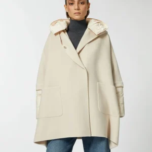 Cappotto medaglia corto mantella con piumino imbottito