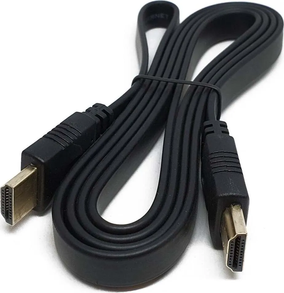 Cavo HDMI Maschio Maschio Flate Piatto Schiacciato 1,5 Metri per PC Monitor Notebook DVR Decoder Proiettore