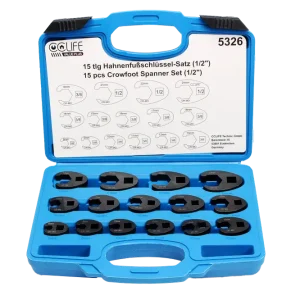 Chiave piede d'uccello Torque 1/2 pollice 3/8 di pollice azionamento quadrato esterno 8 - 24 mm 15 pezzi