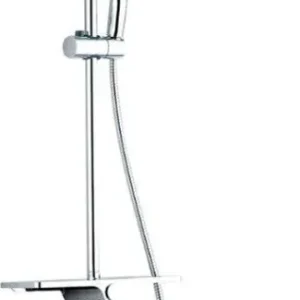 Colonna Doccia Slot Termostatica Cromata 2 Funzioni Soffione Doccetta Tondo