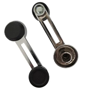 Coppia maniglie alzavetro Fiat 500 L d'epoca – Finitura plastica cromata