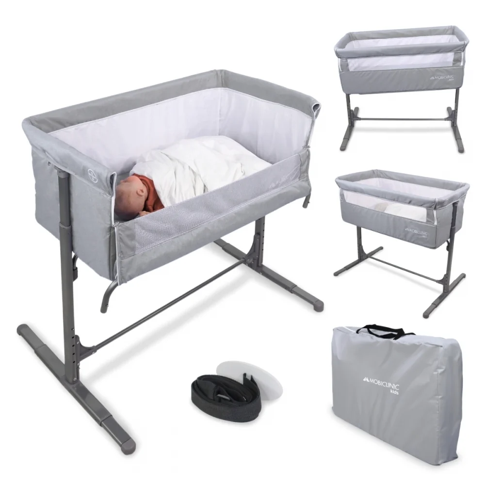 Culla co-sleeping | Altezza regolabile | Apertura laterale | Fino 15 kg | Borsa per il trasporto | Moon | Mobiclinic