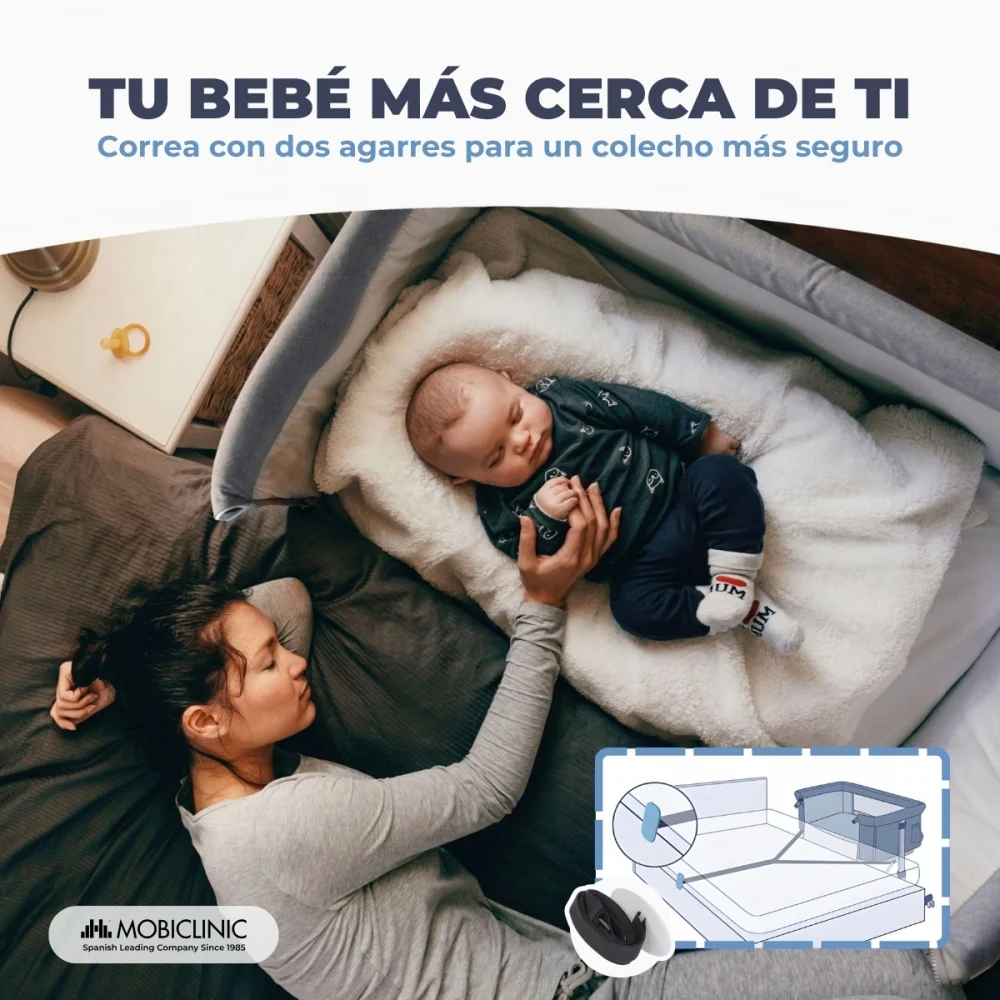 Culla co-sleeping | Altezza regolabile | Apertura laterale | Fino 15 kg | Borsa per il trasporto | Moon | Mobiclinic