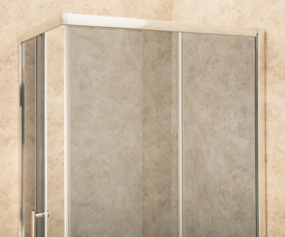 Doccia 90x109cm Regolabile Reversibile Vetri Fume' 6mm Telaio Alluminio