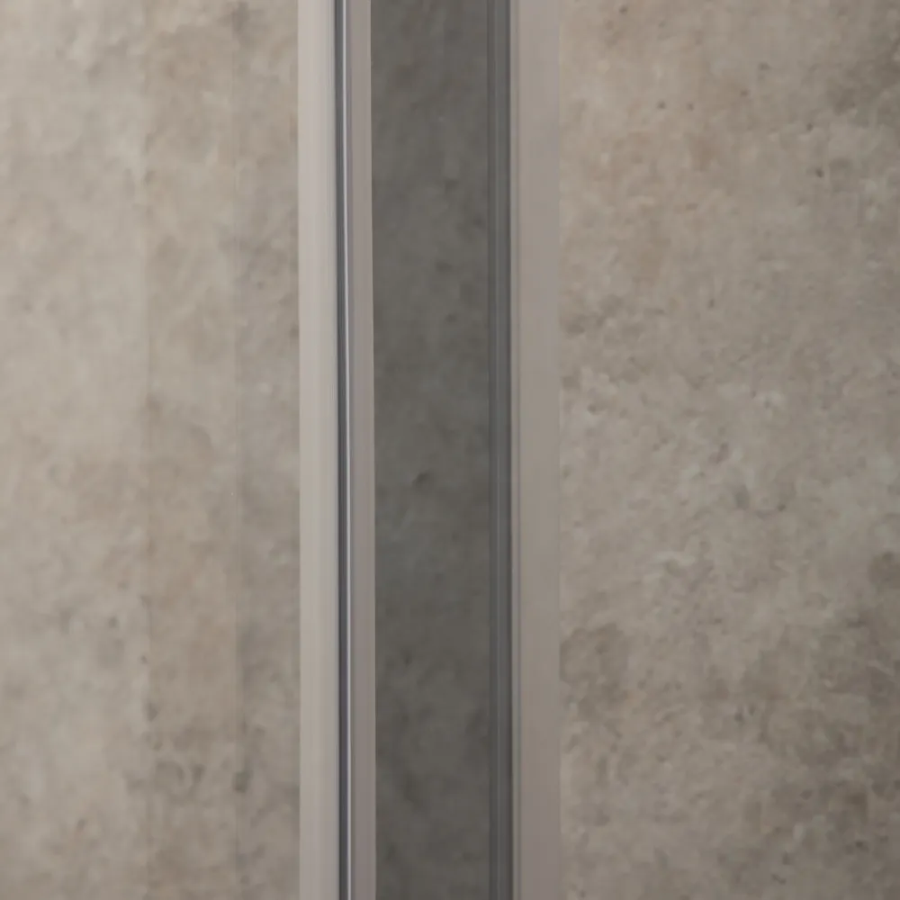 Doccia Itria 80x100cm Reversibile Vetri Fume' 6mm Telaio Alluminio