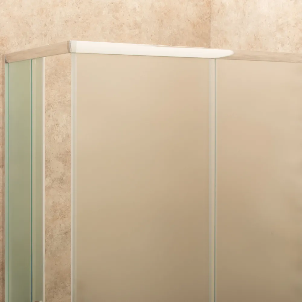 Doccia Regolabile 71x108cm Reversibile Vetri Satinati 6mm Telaio Alluminio