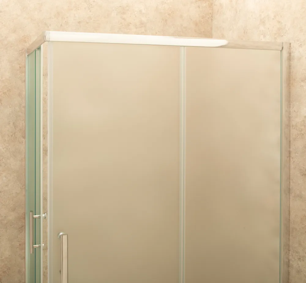 Doccia Regolabile 72x118cm Reversibile Vetri Satinati 6mm Telaio Alluminio