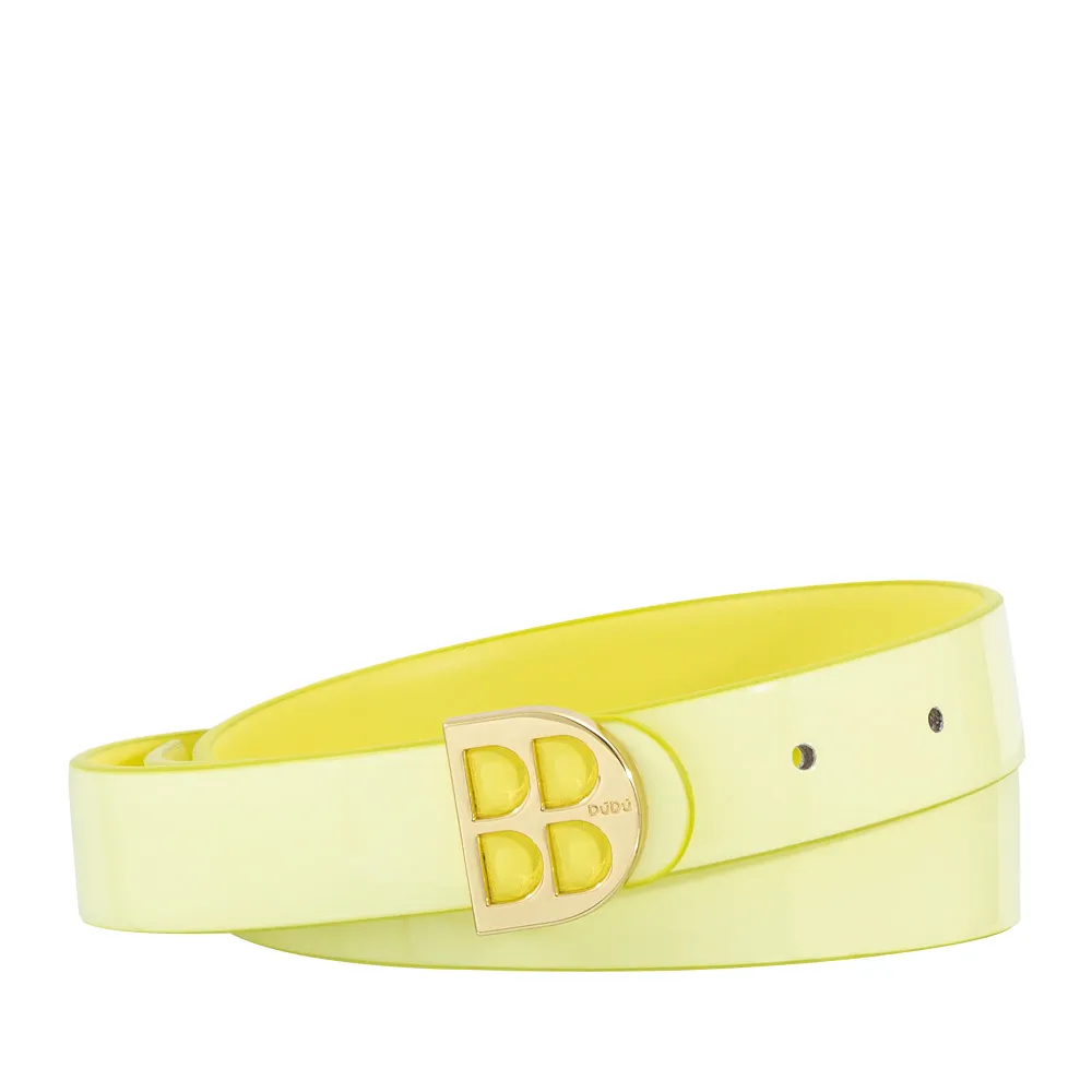 DUDU Cintura Donna Vernice, Vera Pelle Made Italy, H 23mm, Reversibile, Sottile, Cintura Elegante di Alta Qualità