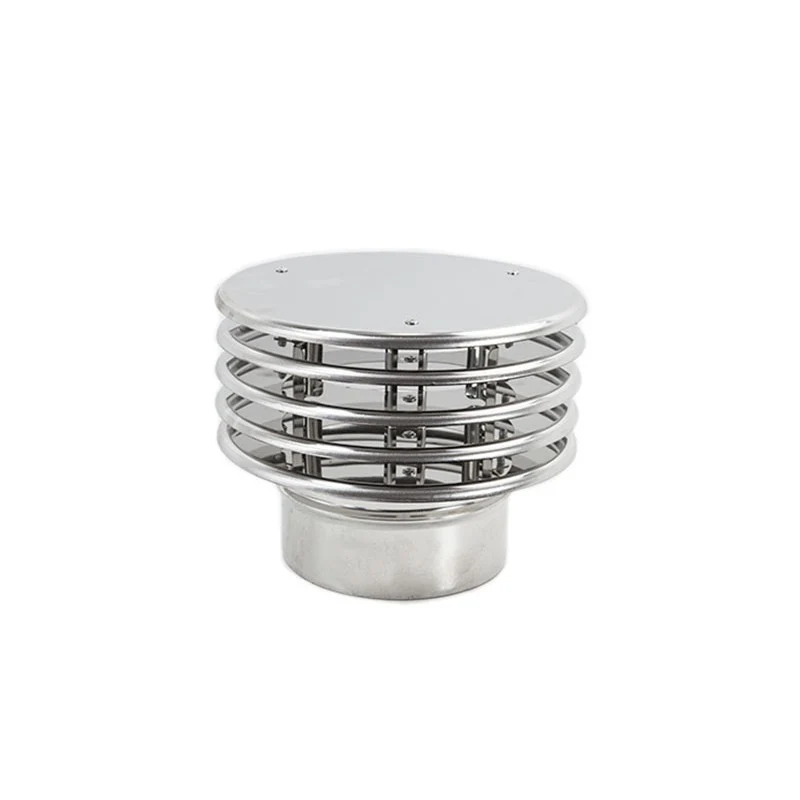 Fumaiolo da 160mm tipo con lamelle inox base tonda innesto M maschio