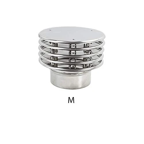 Fumaiolo da 160mm tipo con lamelle inox base tonda innesto M maschio