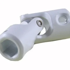 Ginocchiera bianca, ingresso esagonale da 10 mm, uscita esagonale da 10 mm