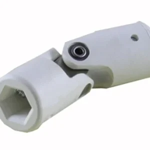 Ginocchiera bianca, ingresso 12 mm - uscita esagonale 10 mm