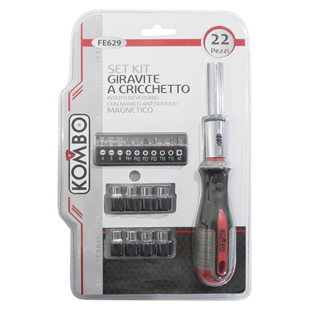 Giravite Cricchetto con Set 22 Punte Standard Phillips