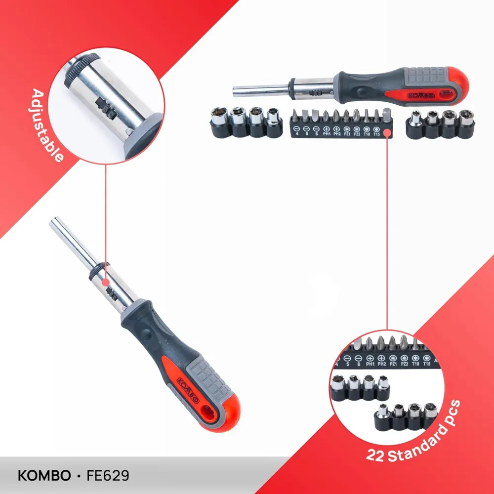 Giravite Cricchetto con Set 22 Punte Standard Phillips