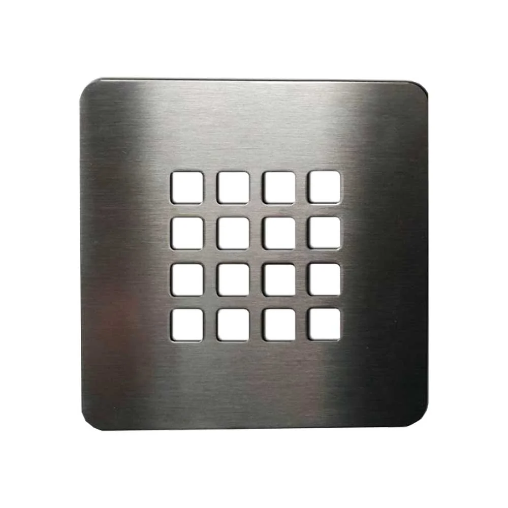 GRIGLIA PER PIATTO DOCCIA "ULTRAFLAT" REVERSIBILE 12,5 x 12,5 Inox / Inox