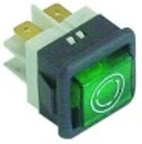 lampada spia dimensioni di montaggio 27,8x25mm verde 230v attacco faston maschio 6,3mm