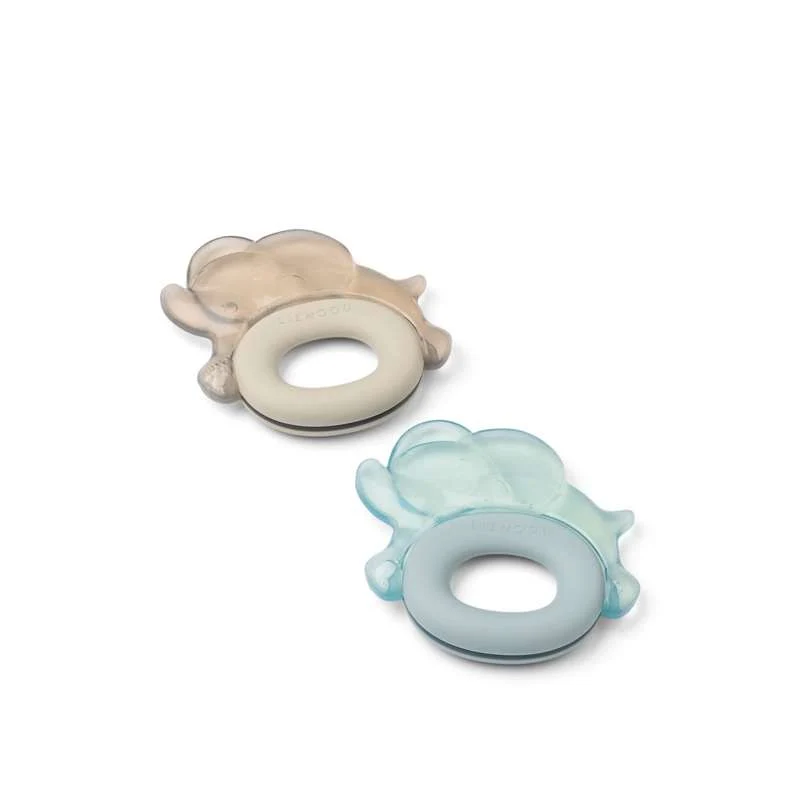 Liewood Rita Anelli di dentizione Elefante - 2 pz - Sandy/Dove Blue