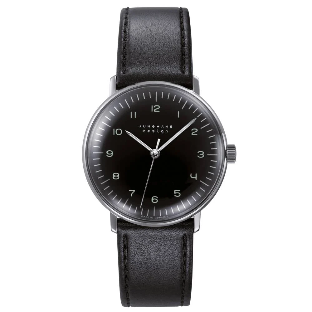 Max Bill ø 34mm | Carica manuale | Quadrante | Nero-argentato opaco