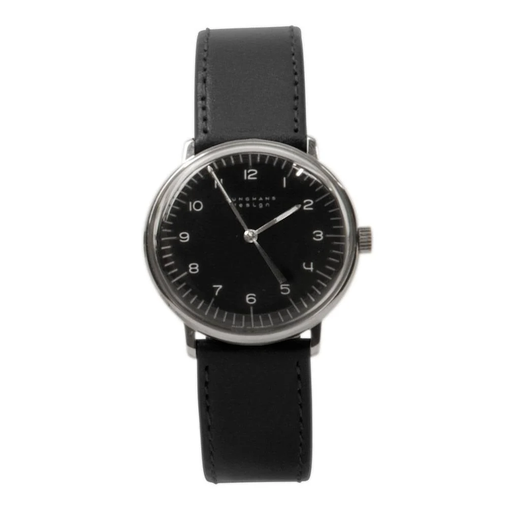 Max Bill ø 34mm | Carica manuale | Quadrante | Nero-argentato opaco