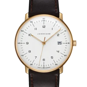 Max Bill ø 38mm dorato | Movimento al quarzo | Quadrante con numeri