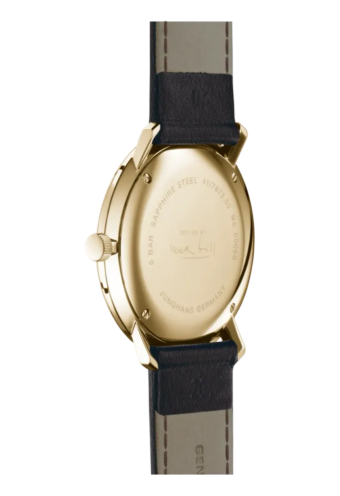Max Bill ø 38mm dorato | Movimento al quarzo | Quadrante con numeri