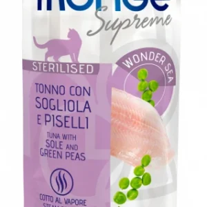 Monge Gatto Supreme Sterilised Tonno con Sogliola e Piselli 80g Busta