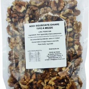 Noci Sgusciate Chiare Tipo Mezze Busta da 500gr Noce di Prima qualità Senza guscio Tipici&Food