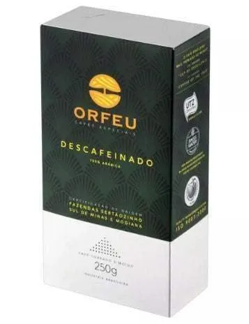 Orfeu Caffè Macinato Decaffeinato – 100% Arabica, Tostatura Scura, Note Ricche di Cioccolato – Processo Swiss Water® – 8.8...