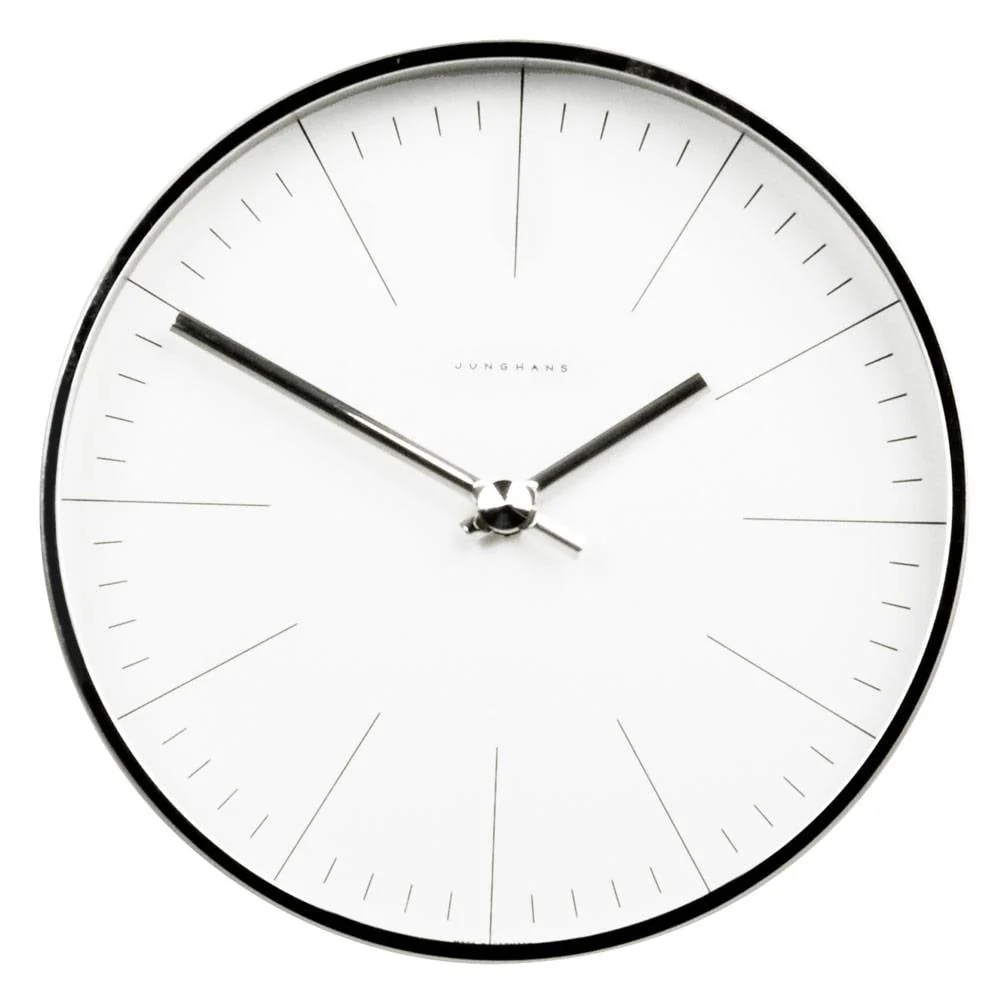 Orologio da parete Max Bill ø 22cm | Quadrante tacche | Movimento al quarzo