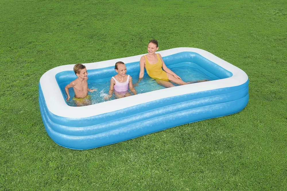 Piscina gonfiabile rettangolare 3 anelli 305x183x56CM