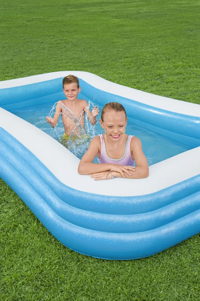 Piscina gonfiabile rettangolare 3 anelli 305x183x56CM