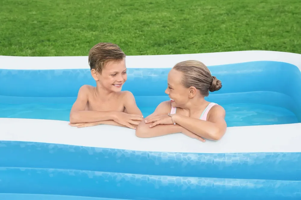 Piscina gonfiabile rettangolare 3 anelli 305x183x56CM