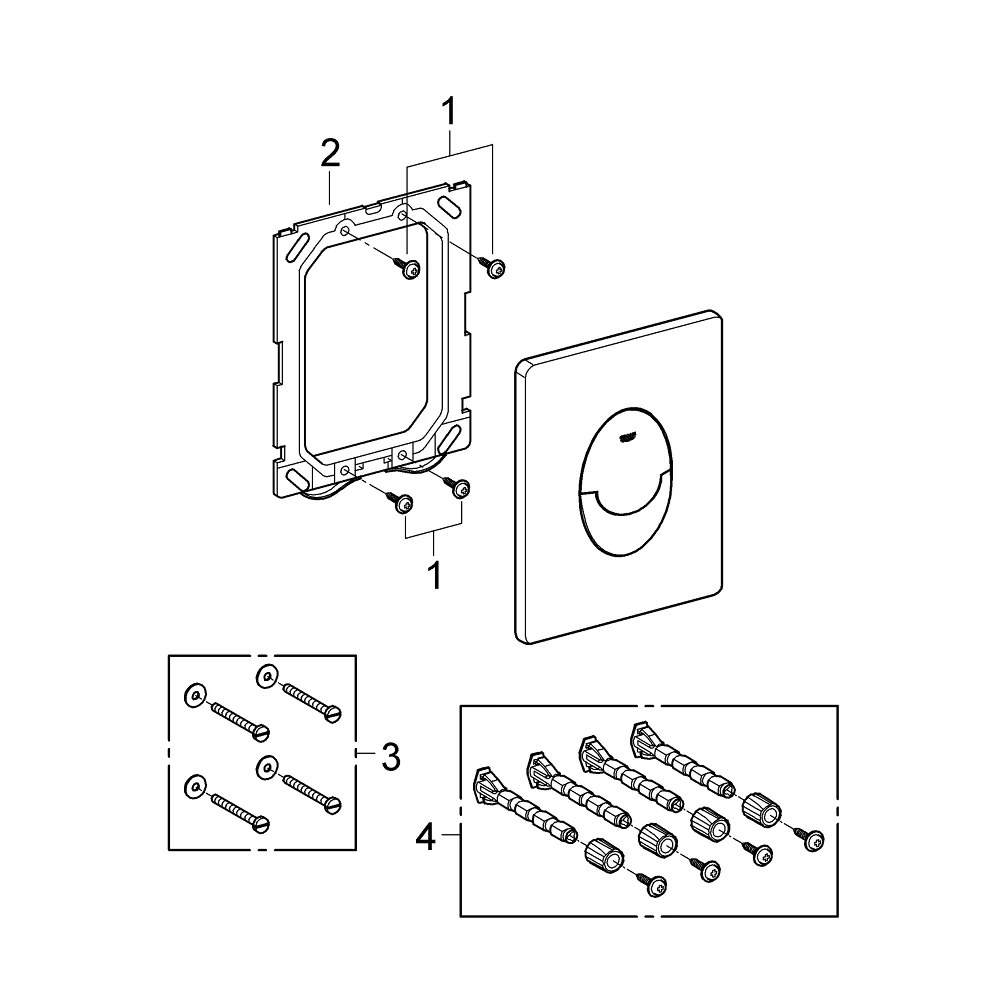 PLACCA DI COMANDO "SKATE AIR" GROHE Cromata