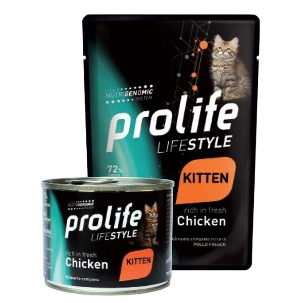 Prolife Life Style Kitten Ricco Pollo 85g Busta
