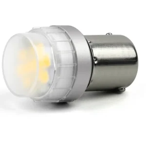 R5W BA15S LED Bianco corto 12-30V 7,3W Luce di marcia diurna / luce di retromarcia 2 pz.