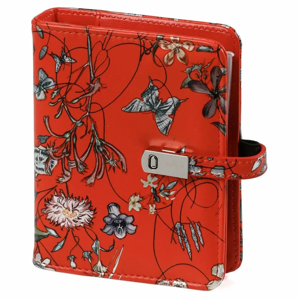 Raccoglitore 6 anelli ricaricabile Planner Floral Sea Red