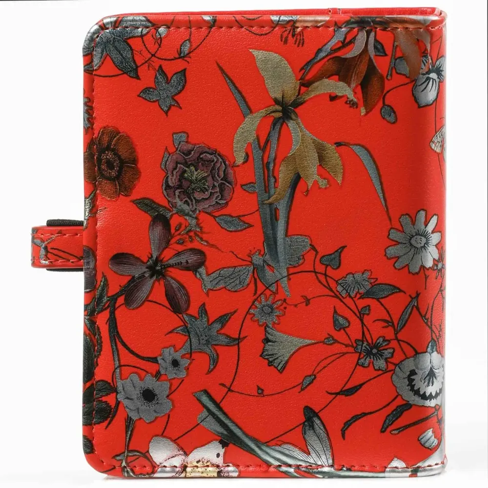 Raccoglitore 6 anelli ricaricabile Planner Floral Sea Red