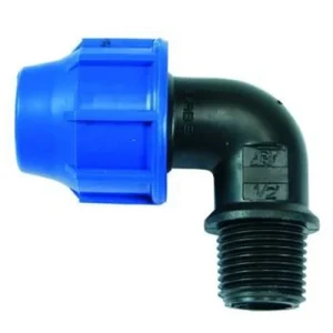 RACCORDO COMPRESSIONE GOMITO 90° MASCHIO PN16 - ø mm.20x M 1/2" -- PZ 20