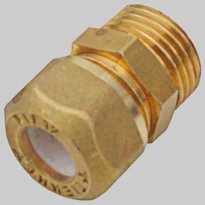 Raccordo Diritto Maschio Con Ogiva P.T.E.F. 18 X 1/2 3/4 X 1/2 Tiemme