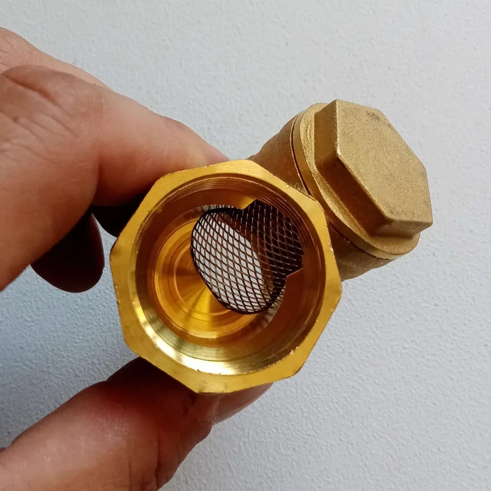Raccordo FF Y 1/2 pollice DN 15 ottone con filtro retina inox