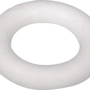 RAYHER - 4 PEZZI - ANELLI PIATTI DI POLISTIROLO 15CM - COLORE BIANCO