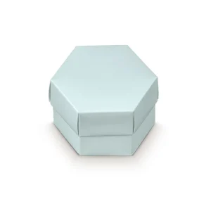 Scotton scatolina esagonale celeste con divisori 10pz