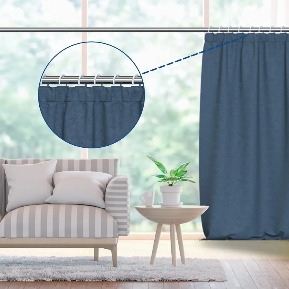 Set di 30 anelli per tenda da doccia – Ganci forma di C – Facile installazione e scorrimento fluido