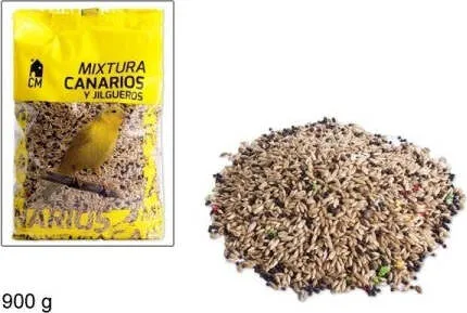 Set 2 Pz Busta Da 900gr Mangime Vitamine Cereali Semi Per Canarini Fringillidii