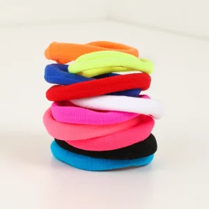Set di elastici per capelli - Giallo + Rosa + Rosso + Bianco + Blu + Nero + Arancione