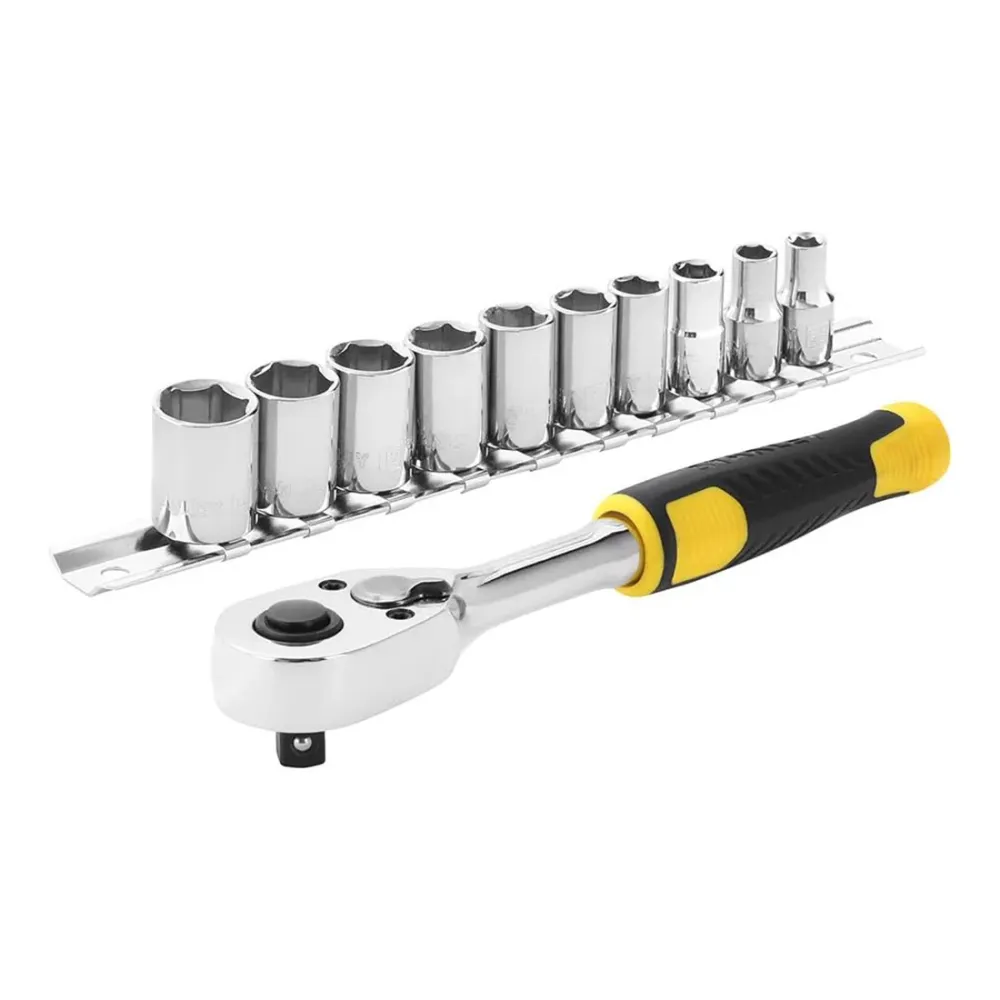 Set 11 pezzi Stanley con cricchetto attacco 1/4" e chiavi bussola