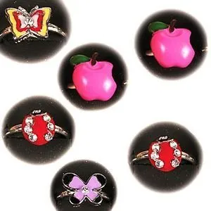 Set regalo: anelli Sweet Kids, metallo, regolabili, 1 pezzo.
