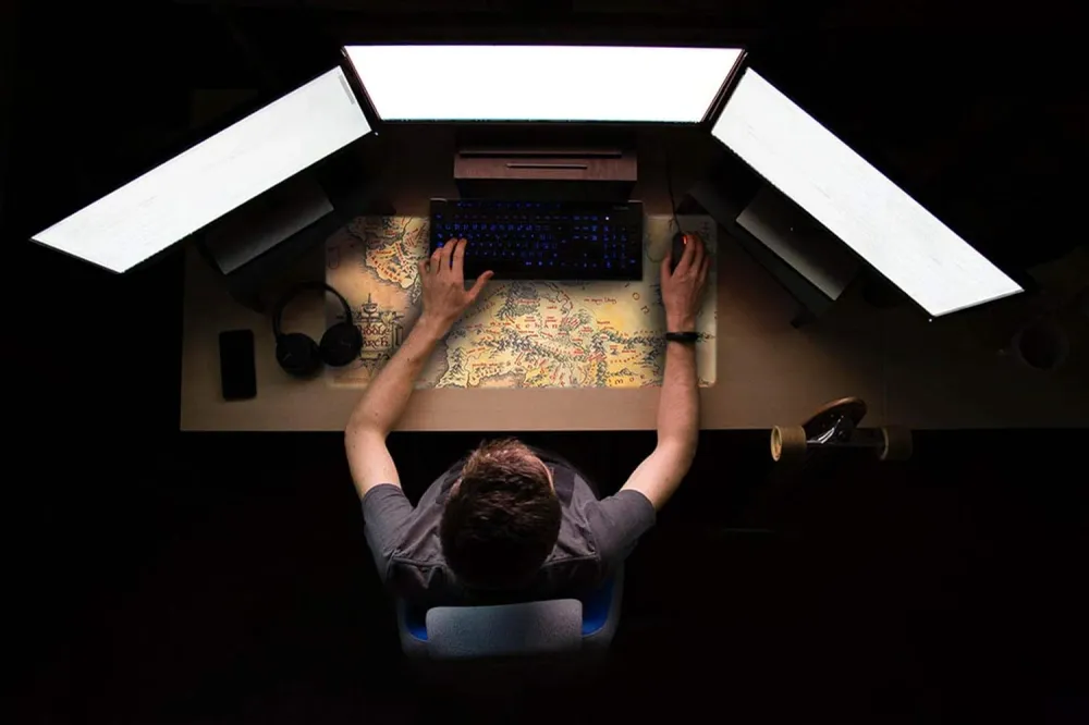 Il Signore degli Anelli Tappetino Tastiera E Mouse Mappa Terra di Mezzo Pc XXL Desk Mat