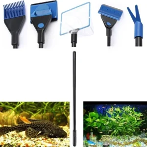 Spazzola Raschietto Con Spugna Per Pulizia Acquario Rete Forchetta Ghiaia