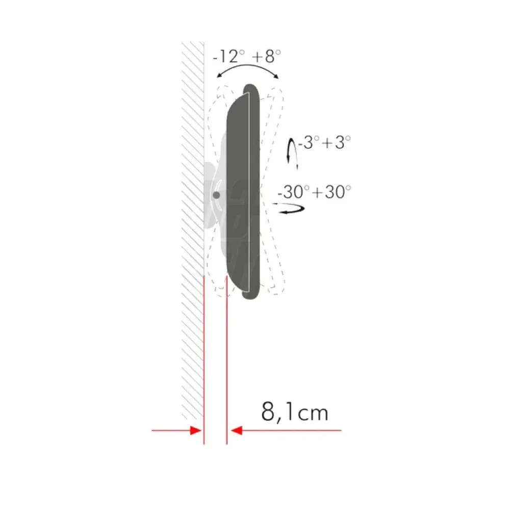 Supporto TV da Muro Orientabile 23 - 42 pollici acciaio vesa 200 portata 20kg easyclick
